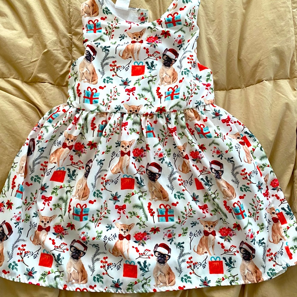Christmas dress with dogs! So cute!